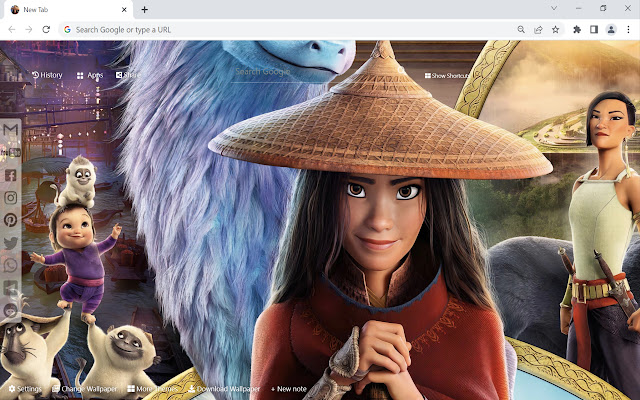 Raya And The Last Dragon Wallpaper  from Chrome web store to be run with OffiDocs Chromium online