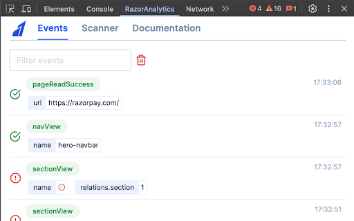 RazorAnalytics Inspector  from Chrome web store to be run with OffiDocs Chromium online