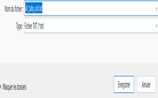 Récupérer URLs de tous les onglets  from Chrome web store to be run with OffiDocs Chromium online