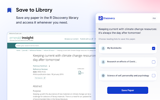 R Discovery: Academic Research  from Chrome web store to be run with OffiDocs Chromium online