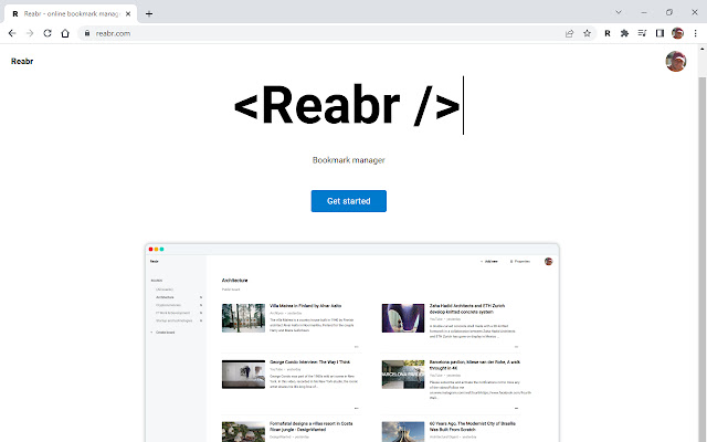 Reabr  from Chrome web store to be run with OffiDocs Chromium online