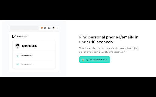 Reachfast  from Chrome web store to be run with OffiDocs Chromium online