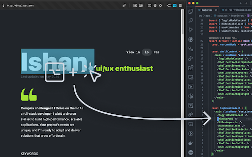 React Click To Component  from Chrome web store to be run with OffiDocs Chromium online