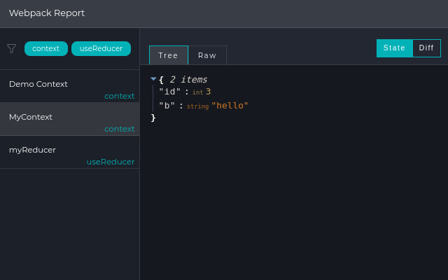 React Context DevTool  from Chrome web store to be run with OffiDocs Chromium online