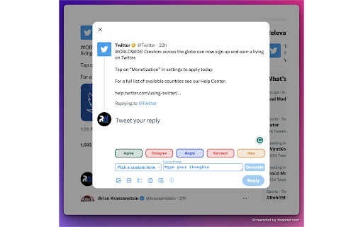 Reacti AI  from Chrome web store to be run with OffiDocs Chromium online