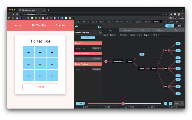 Reactime из интернет-магазина Chrome будет работать с OffiDocs Chromium онлайн