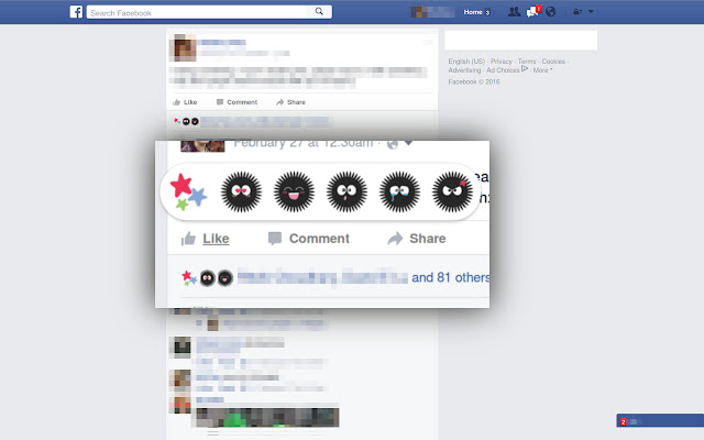 Reaction Packs for Facebook  from Chrome web store to be run with OffiDocs Chromium online