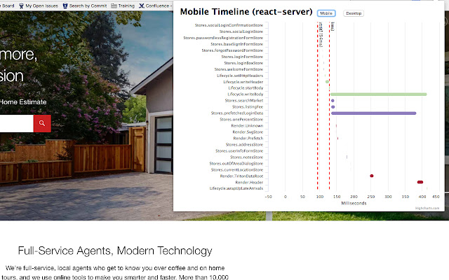 React Server Timeline  from Chrome web store to be run with OffiDocs Chromium online