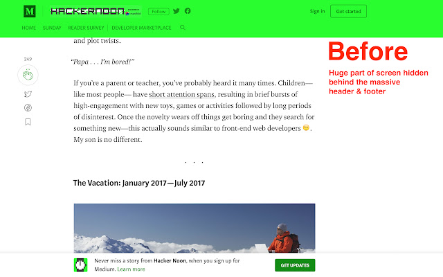 Readable Medium.com  from Chrome web store to be run with OffiDocs Chromium online