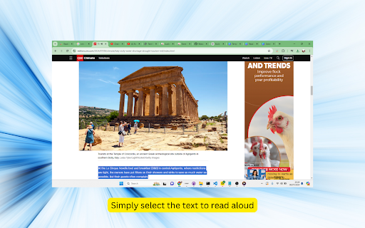 Read Aloud  from Chrome web store to be run with OffiDocs Chromium online