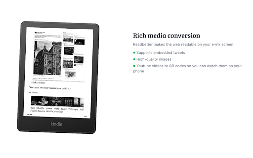 Readbetter.io Chrome Extension  from Chrome web store to be run with OffiDocs Chromium online