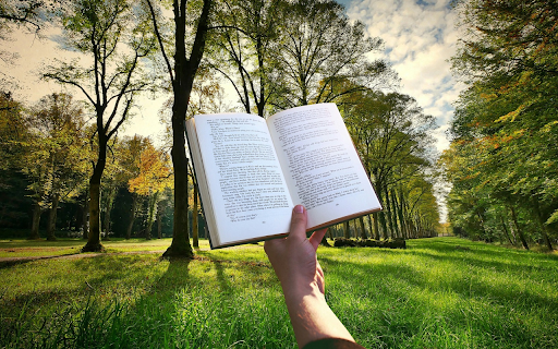 Read books outside in nature  from Chrome web store to be run with OffiDocs Chromium online