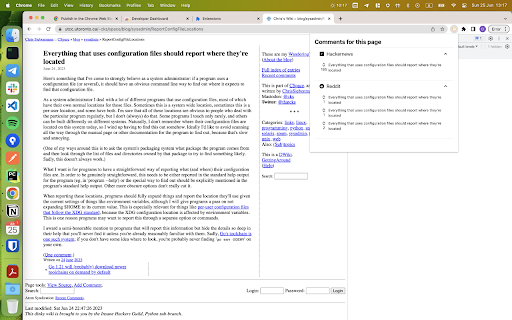 ReadComments  from Chrome web store to be run with OffiDocs Chromium online