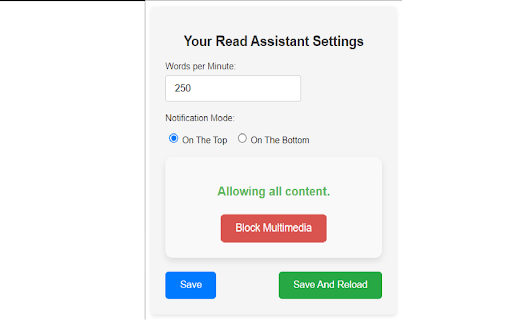 Read Ease  from Chrome web store to be run with OffiDocs Chromium online