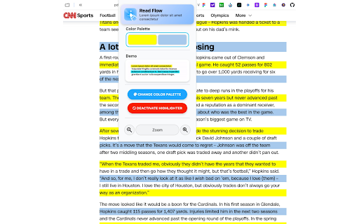 Read Flow  from Chrome web store to be run with OffiDocs Chromium online