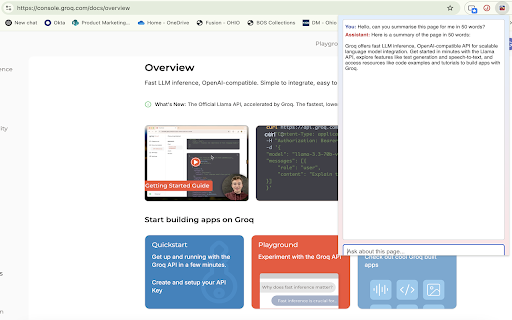 ReadIn Assistant  from Chrome web store to be run with OffiDocs Chromium online