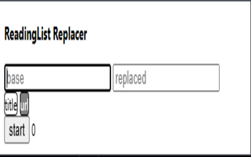 ReadingList Replacer  from Chrome web store to be run with OffiDocs Chromium online