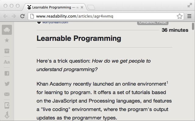 Reading Time  from Chrome web store to be run with OffiDocs Chromium online