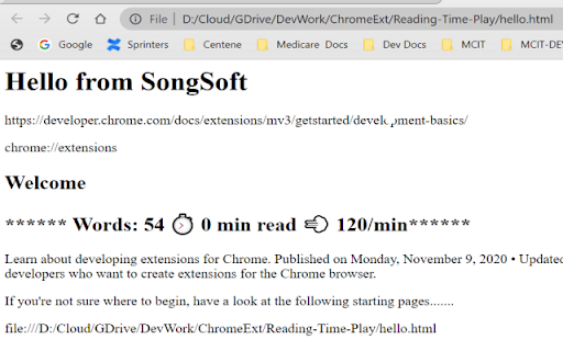 Reading Time Play  from Chrome web store to be run with OffiDocs Chromium online