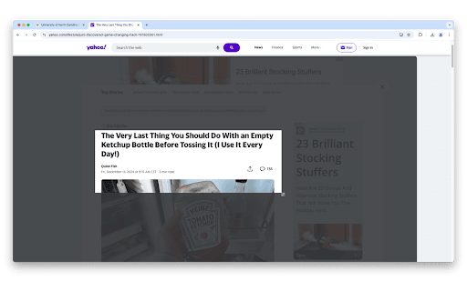 Reading Window  from Chrome web store to be run with OffiDocs Chromium online