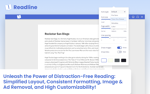 ReadLine  from Chrome web store to be run with OffiDocs Chromium online