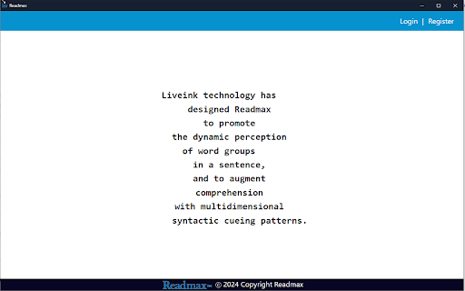 READMAX  from Chrome web store to be run with OffiDocs Chromium online