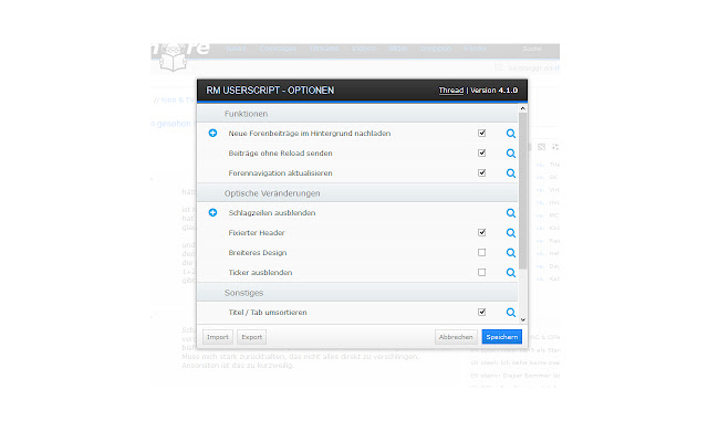Readmore Userscript  from Chrome web store to be run with OffiDocs Chromium online
