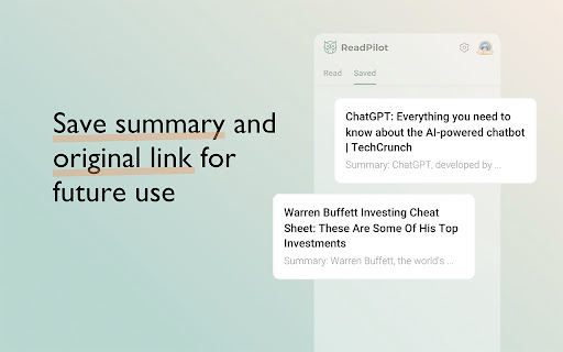 ReadPilot  from Chrome web store to be run with OffiDocs Chromium online