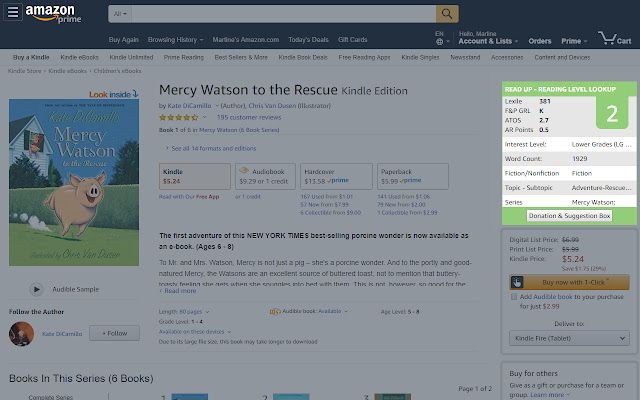 Read Up look up a book’s reading level  from Chrome web store to be run with OffiDocs Chromium online