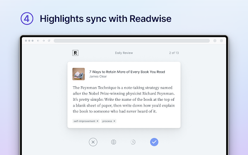 Readwise Highlighter  from Chrome web store to be run with OffiDocs Chromium online