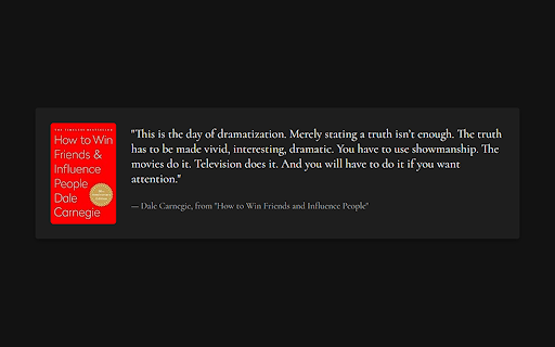 Readwise Quotes on New Tab  from Chrome web store to be run with OffiDocs Chromium online