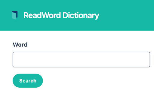 ReadWord Dictionary  from Chrome web store to be run with OffiDocs Chromium online