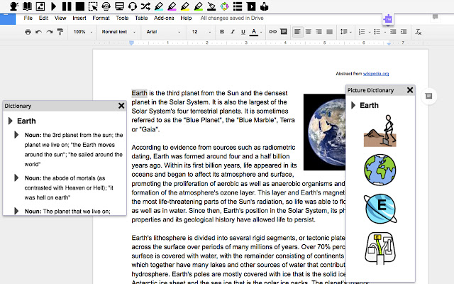 ReadWrite for Google Chrome™  from Chrome web store to be run with OffiDocs Chromium online