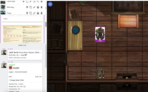 readyRPG VTT DD Beyond Integration  from Chrome web store to be run with OffiDocs Chromium online