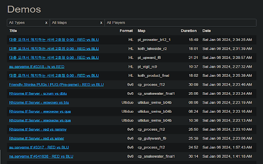 Real Dates for Demos.tf  from Chrome web store to be run with OffiDocs Chromium online