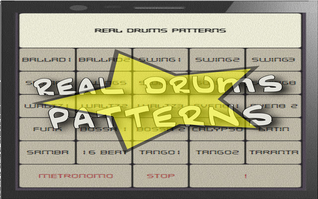 Real Drums Patterns  from Chrome web store to be run with OffiDocs Chromium online