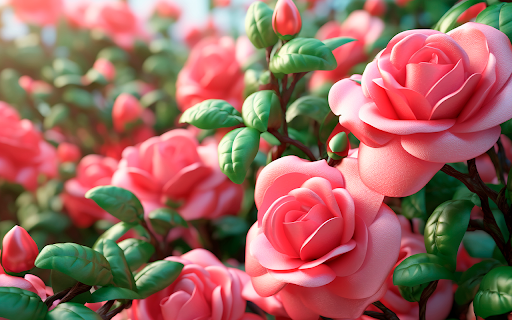 Realistic close up of 3d roses  from Chrome web store to be run with OffiDocs Chromium online