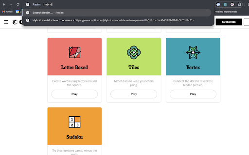 Realm  from Chrome web store to be run with OffiDocs Chromium online
