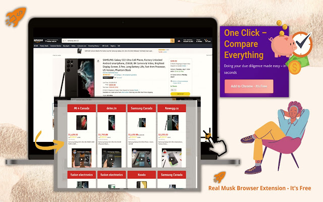 Real Musk: One Click Compare Everything!  from Chrome web store to be run with OffiDocs Chromium online