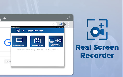 Real Screen Recorder  from Chrome web store to be run with OffiDocs Chromium online