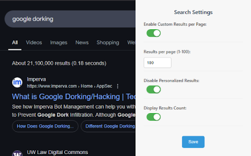 Realsults  from Chrome web store to be run with OffiDocs Chromium online