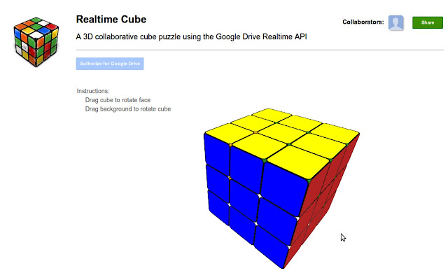 Realtime Cube  from Chrome web store to be run with OffiDocs Chromium online