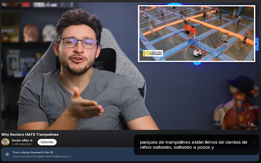 Real Time Video  Audio Translation  from Chrome web store to be run with OffiDocs Chromium online