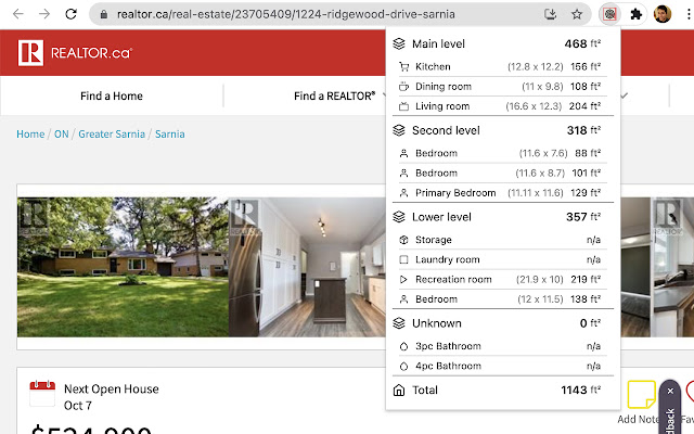 Realtor.ca Tools  from Chrome web store to be run with OffiDocs Chromium online