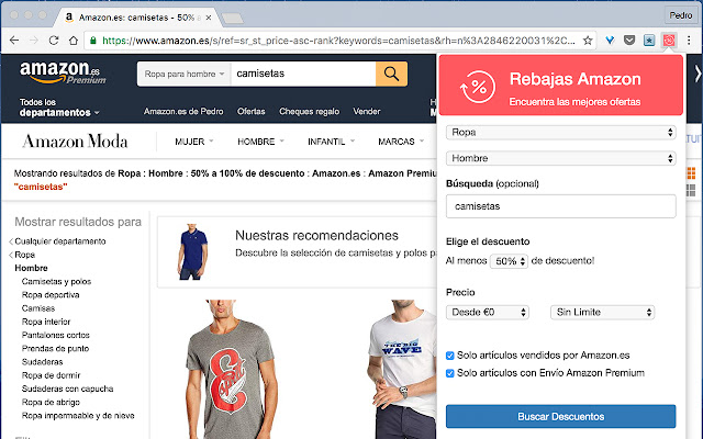 Rebajas Amazon  from Chrome web store to be run with OffiDocs Chromium online