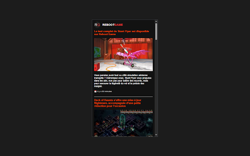 Reboot Game Actus en direct  from Chrome web store to be run with OffiDocs Chromium online