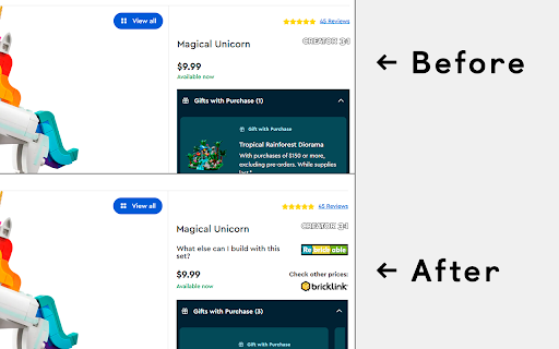 Rebuilding with Rebrickable and BrickLink  from Chrome web store to be run with OffiDocs Chromium online