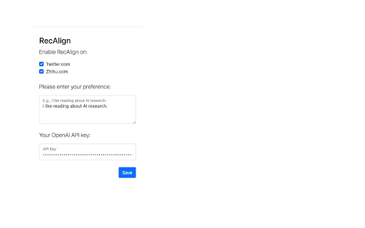 RecAlign  from Chrome web store to be run with OffiDocs Chromium online