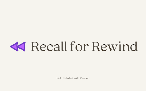 Recall for Rewind  from Chrome web store to be run with OffiDocs Chromium online