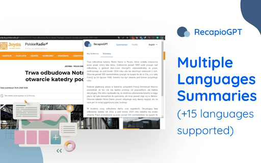 RecapioGPT  from Chrome web store to be run with OffiDocs Chromium online